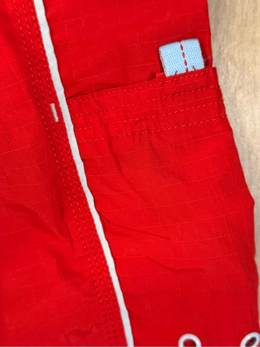 Men's Evolver Red Swim Trunks with Contrast Trim size 34